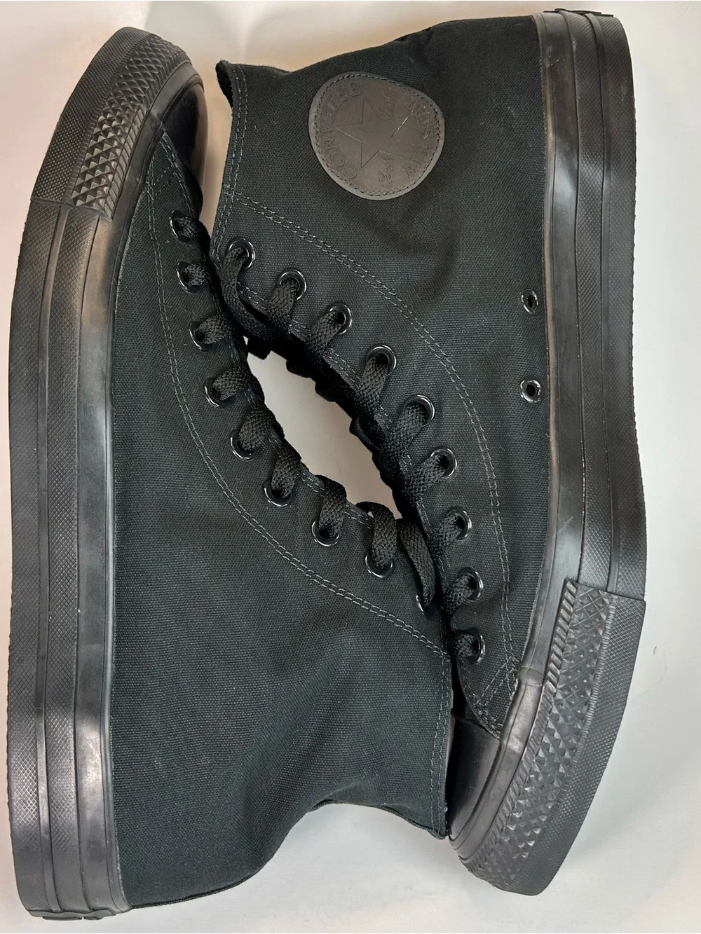 Converse X3310 Chuck Taylor All Star Black Embossed Hi-Tops Shoes Size M 15